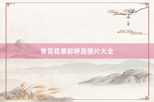 常见花草称呼及图片大全